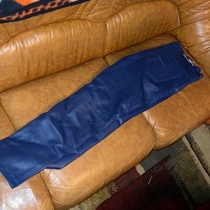 Real LEATHER straight leg pants (men) brand new never worn Lambskin